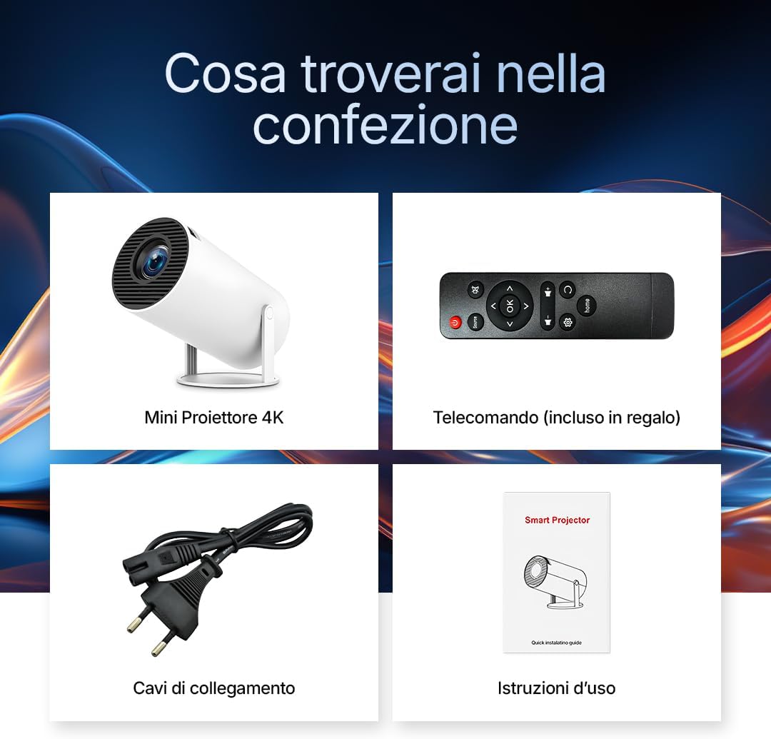 Trendu™ Mini Proiettore Magcubic HY300 con Bluetooth e Wi-Fi