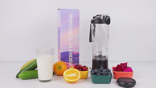 Trendu™ Frullatore portatile, spremiagrumi di dimensioni personali per frullati con 6 lame, mini frullatore, gadget da cucina