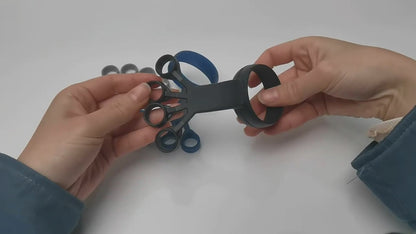 Dispositivo di presa in silicone per esercizi di dita, allungatore per la presa della mano, allenatore per l'artrite, rafforzamento e riabilitazione per alleviare il dolore